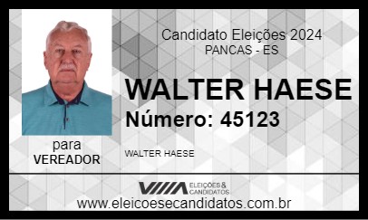 Candidato WALTER HAESE 2024 - PANCAS - Eleições