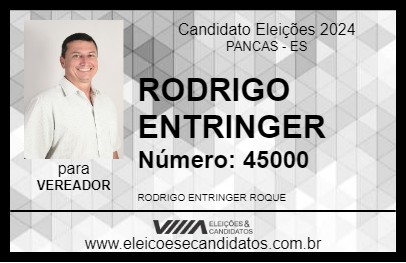 Candidato RODRIGO ENTRINGER 2024 - PANCAS - Eleições