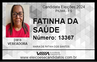 Candidato FATINHA DA SAÚDE 2024 - PIÚMA - Eleições