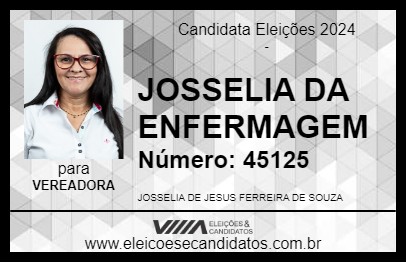 Candidato JOSSELIA DA ENFERMAGEM 2024 - SERRA - Eleições