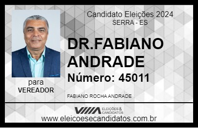 Candidato DR.FABIANO ANDRADE 2024 - SERRA - Eleições