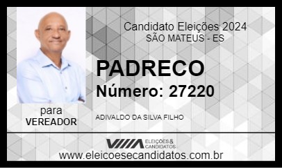 Candidato PADRECO 2024 - SÃO MATEUS - Eleições