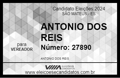 Candidato ANTONIO DOS REIS 2024 - SÃO MATEUS - Eleições