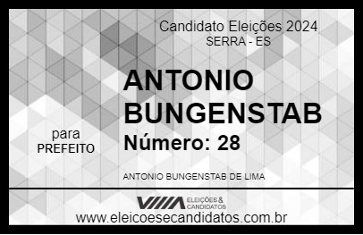 Candidato ANTONIO BUNGENSTAB 2024 - SERRA - Eleições