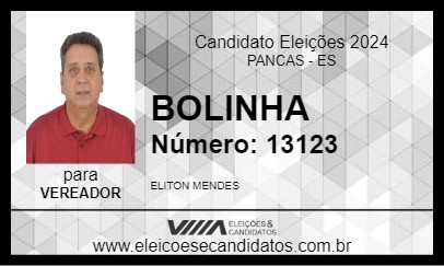 Candidato BOLINHA 2024 - PANCAS - Eleições