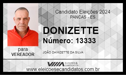 Candidato DONIZETTE 2024 - PANCAS - Eleições