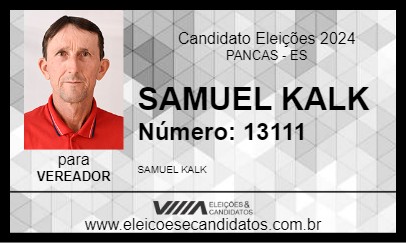 Candidato SAMUEL KALK 2024 - PANCAS - Eleições