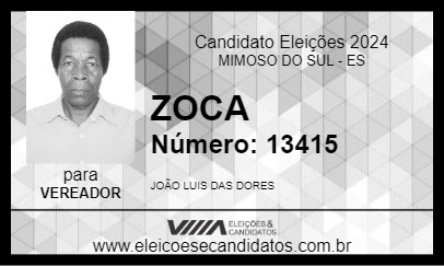 Candidato ZOCA 2024 - MIMOSO DO SUL - Eleições