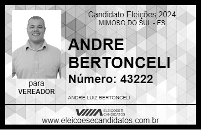 Candidato ANDRE BERTONCELI 2024 - MIMOSO DO SUL - Eleições