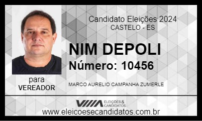 Candidato NIM DEPOLI 2024 - CASTELO - Eleições