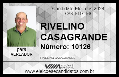 Candidato RIVELINO CASAGRANDE 2024 - CASTELO - Eleições