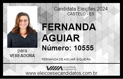 Candidato FERNANDA AGUIAR 2024 - CASTELO - Eleições