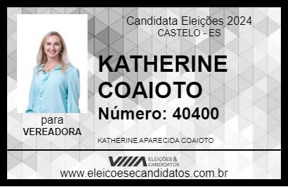 Candidato KATHERINE COAIOTO 2024 - CASTELO - Eleições