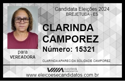 Candidato CLARINDA CAMPOREZ 2024 - BREJETUBA - Eleições