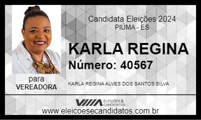 Candidato KARLA REGINA 2024 - PIÚMA - Eleições