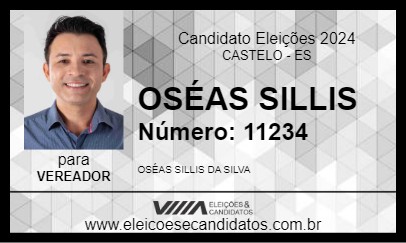 Candidato OSÉAS SILLIS 2024 - CASTELO - Eleições