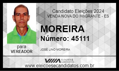 Candidato MOREIRA 2024 - VENDA NOVA DO IMIGRANTE - Eleições