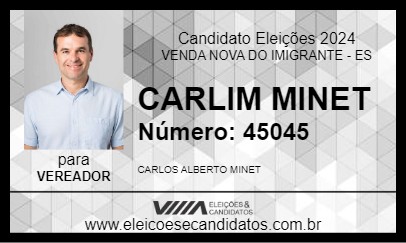 Candidato CARLIM MINET 2024 - VENDA NOVA DO IMIGRANTE - Eleições