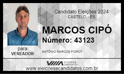 Candidato MARCOS CIPÓ 2024 - CASTELO - Eleições