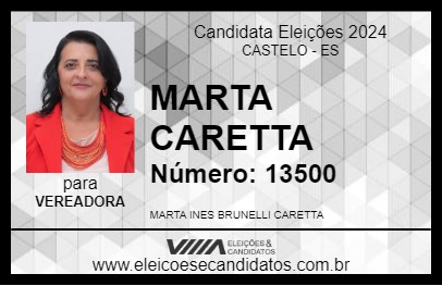 Candidato MARTA CARETTA 2024 - CASTELO - Eleições