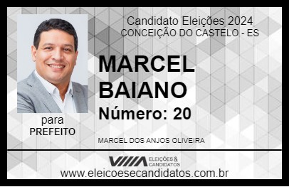 Candidato MARCEL BAIANO 2024 - CONCEIÇÃO DO CASTELO - Eleições