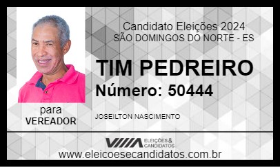 Candidato TIM PEDREIRO 2024 - SÃO DOMINGOS DO NORTE - Eleições