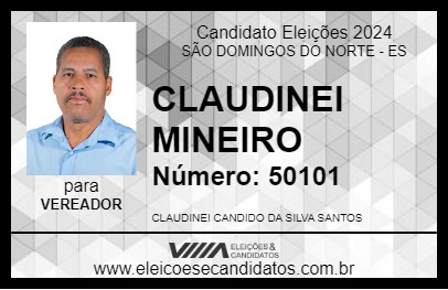 Candidato CLAUDINEI MINEIRO 2024 - SÃO DOMINGOS DO NORTE - Eleições