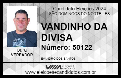 Candidato VANDINHO DA DIVISA 2024 - SÃO DOMINGOS DO NORTE - Eleições