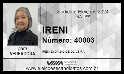 Candidato IRENI 2024 - IÚNA - Eleições