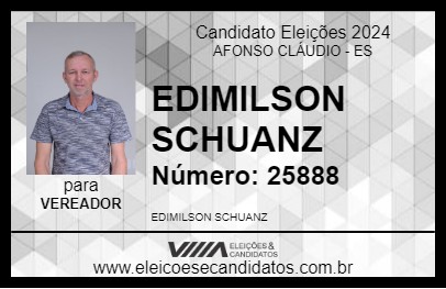 Candidato EDIMILSON SCHUANZ 2024 - AFONSO CLÁUDIO - Eleições