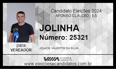 Candidato JOLINHA 2024 - AFONSO CLÁUDIO - Eleições