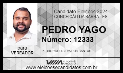 Candidato PEDRO YAGO 2024 - CONCEIÇÃO DA BARRA - Eleições