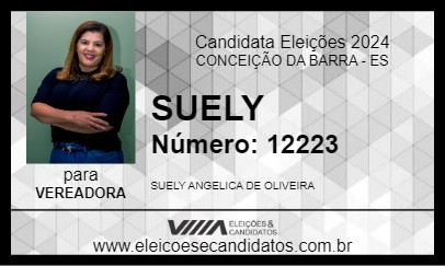 Candidato SUELY 2024 - CONCEIÇÃO DA BARRA - Eleições