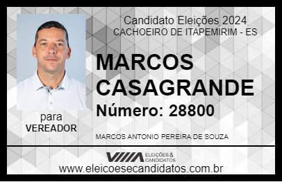 Candidato MARCOS CASAGRANDE 2024 - CACHOEIRO DE ITAPEMIRIM - Eleições