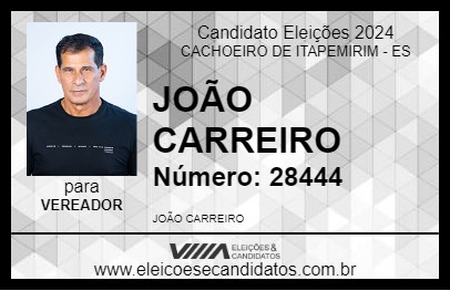 Candidato JOÃO CARREIRO 2024 - CACHOEIRO DE ITAPEMIRIM - Eleições