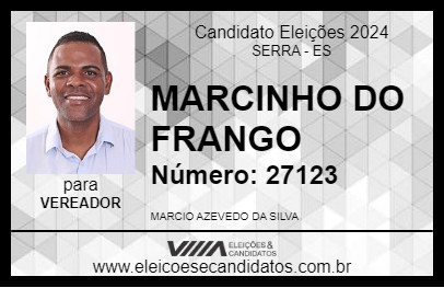 Candidato MARCINHO DO FRANGO 2024 - SERRA - Eleições