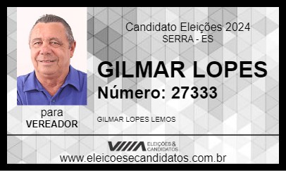 Candidato GILMAR LOPES 2024 - SERRA - Eleições