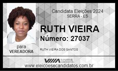 Candidato RUTH VIEIRA 2024 - SERRA - Eleições