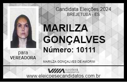 Candidato MARILZA GONÇALVES 2024 - BREJETUBA - Eleições