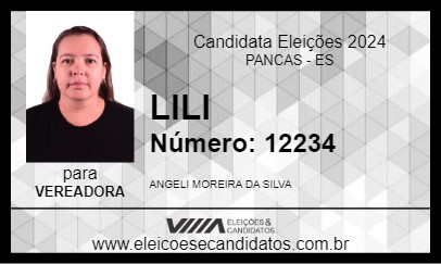 Candidato LILI 2024 - PANCAS - Eleições