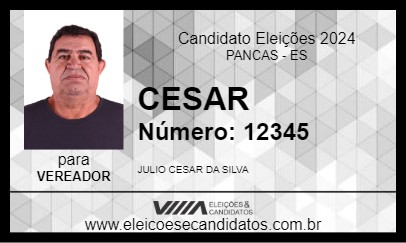 Candidato CESAR 2024 - PANCAS - Eleições