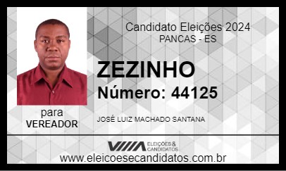 Candidato ZEZINHO 2024 - PANCAS - Eleições