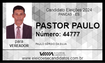 Candidato PASTOR PAULO 2024 - PANCAS - Eleições