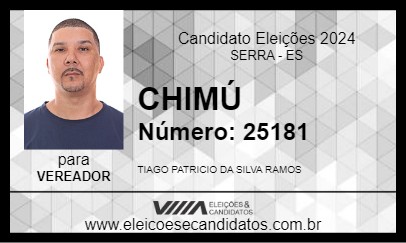 Candidato CHIMÚ 2024 - SERRA - Eleições