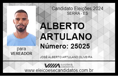 Candidato ALBERTO ARTULANO 2024 - SERRA - Eleições