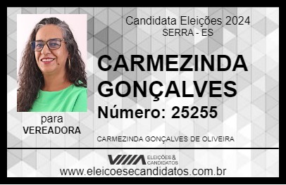 Candidato CARMEZINDA GONÇALVES 2024 - SERRA - Eleições