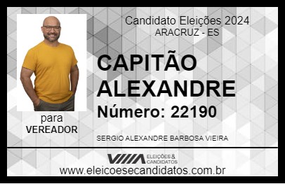 Candidato CAPITÃO ALEXANDRE 2024 - ARACRUZ - Eleições