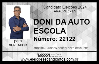 Candidato DONI DA AUTO ESCOLA 2024 - ARACRUZ - Eleições