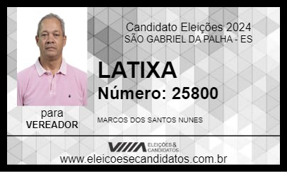 Candidato LATIXA 2024 - SÃO GABRIEL DA PALHA - Eleições