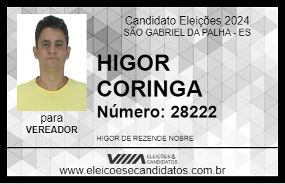 Candidato HIGOR CORINGA 2024 - SÃO GABRIEL DA PALHA - Eleições